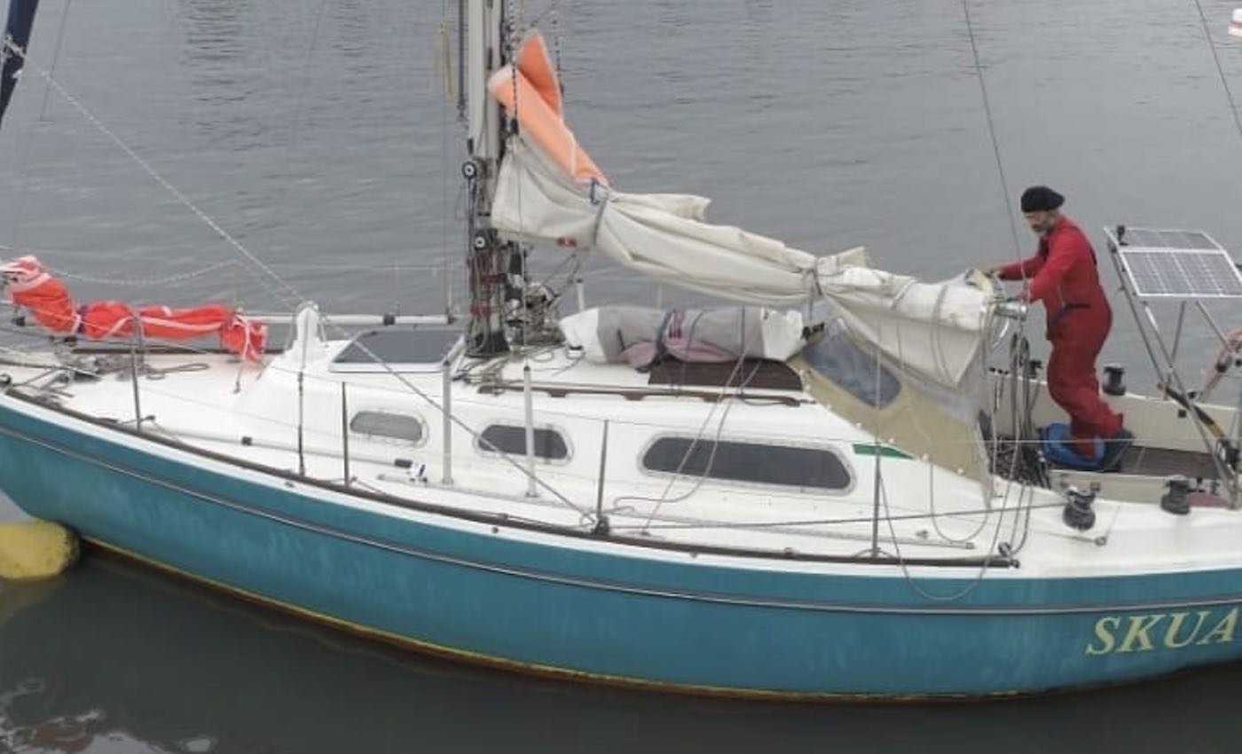 Juan Manuel Ballestero on his boat IG skuanavega